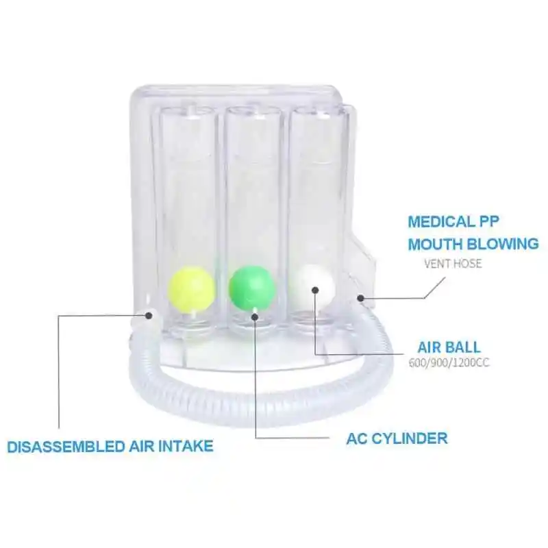 
Three ball Breathing Trainer Incentive Spirometer Breathing Exerciser Rehabilitation Training 