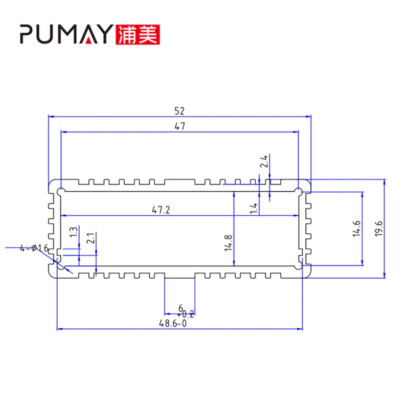 
52*19 aluminum enclosure for weather station sealed box or thermostat housing 