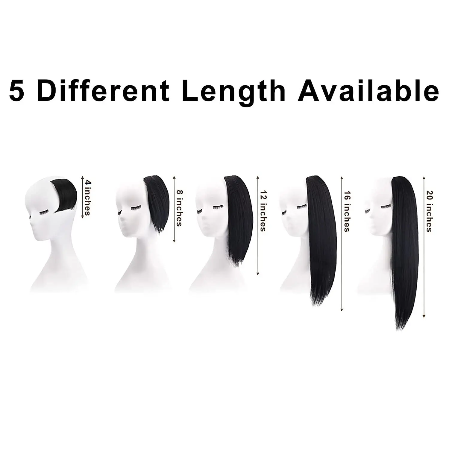 FUJIA Thick Hairpieces Adding Extra  Volume Clip in Hair Extensions  Topper for Thinning Hair Women (4 Inch (Pack of 2)