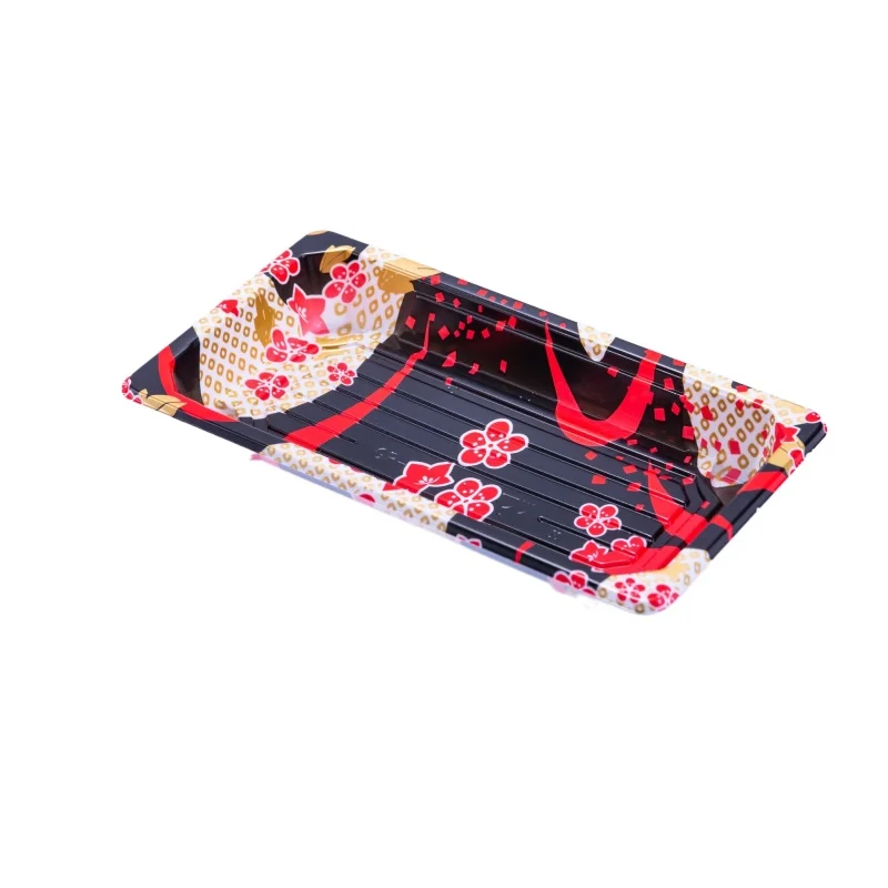 Disposable japanese plastic sushi tray takeout food container PET box