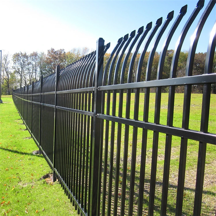 WP-F005  Anti Climb Safety steel Fence Bent Top Metal Security Fence