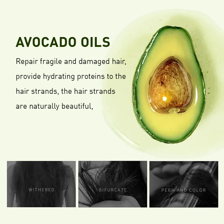 Newly Designed Custom Logo Private Label Oganic Shea Butter Serum Hair Care  Moisturizing Shine Products Essential Avocado Oil