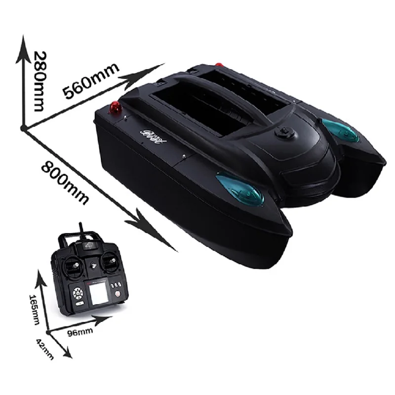 JABO3CG GPS Auto Navigation Bait Boat  Fish Finder  5kg * 2 Super Large Bait Bin Memorize 32 Bait Points 500m Auto Driving