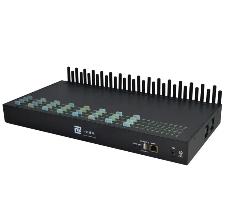 32-портовый массовый sms и голосовой модем voip gsm шлюз 32 sim слота sms шлюз