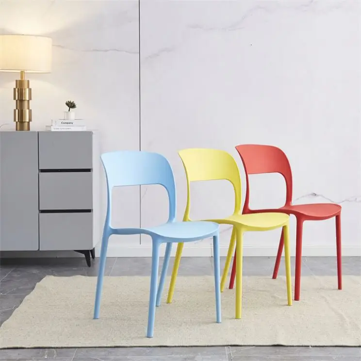 Modern design dining room furniture comfortable cheap stackable plastic chair