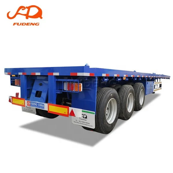 3 axle 4 axles  40 Ft Flatbed Flat Bed Container New Semi Truck Trailer  Flatbed Semi Trailer with container lock