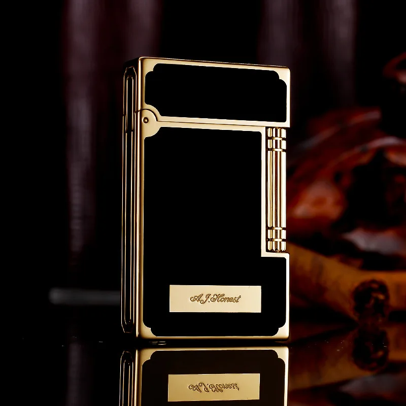 Honest copper lighter Lang sound butane gas inflatable grinding wheel ignition lighter