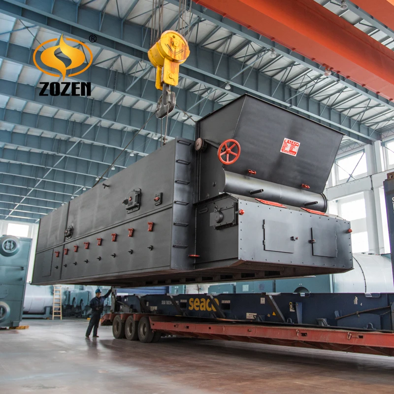 21 МВт твердтопливный двухбарабанный водотрубный водогрейный котел для теплоснабжения промплощадки