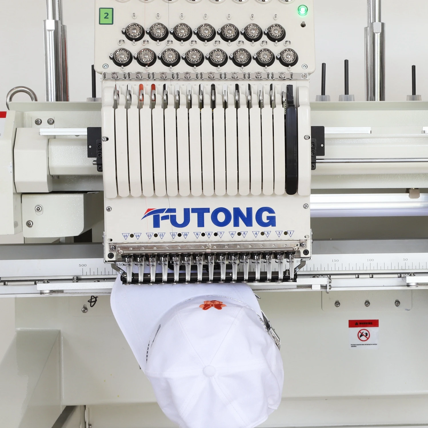 FT-CT1502  flat T-shirt Easy Cording & Beads Computerized two double 2 head Embroidery machine for home