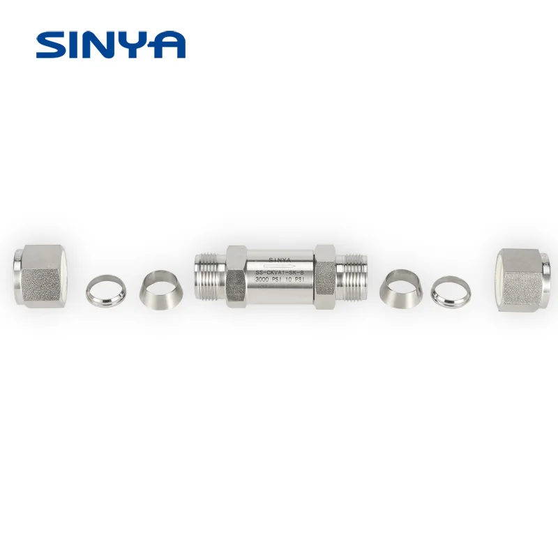 
Compression High Pressure Cracking 1/3 1 3 psi 3000 PSI 6000 PSI Double Ferrule Non Return Instrument Check Valves 