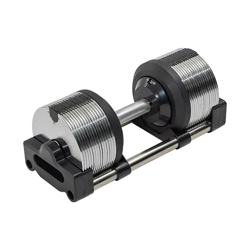 Adjustable Dumbbells 1kg Increments Chrome Coated Steel Plates Training Exercise Weightlifting 24kg 53IB Gym Dumbbells