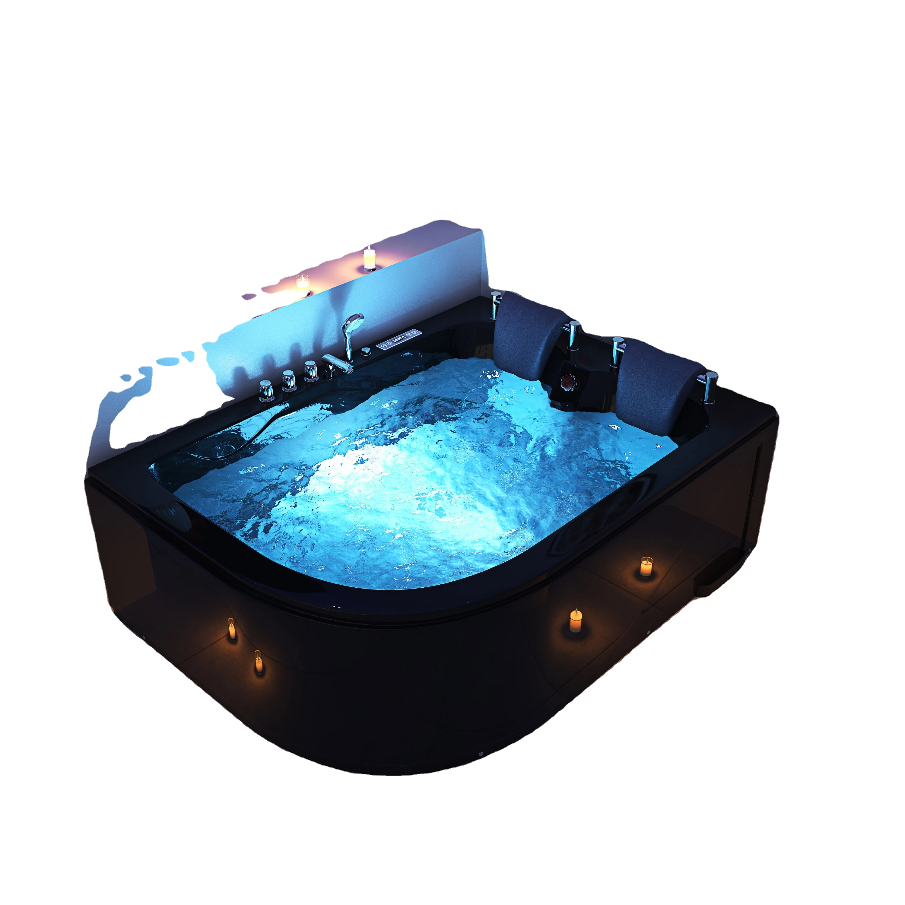 acrylic  Free standing bathtub Hotel Drainer Corner white Abs Oval  Plastic Apron Armrests whirlpools For Massage bathtubs