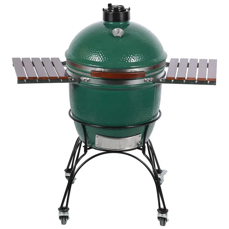 Big Green Color Egg BBQ Charcoal Grills Kamado L 22 Inch Smoker Outdoor Camping Ceramic