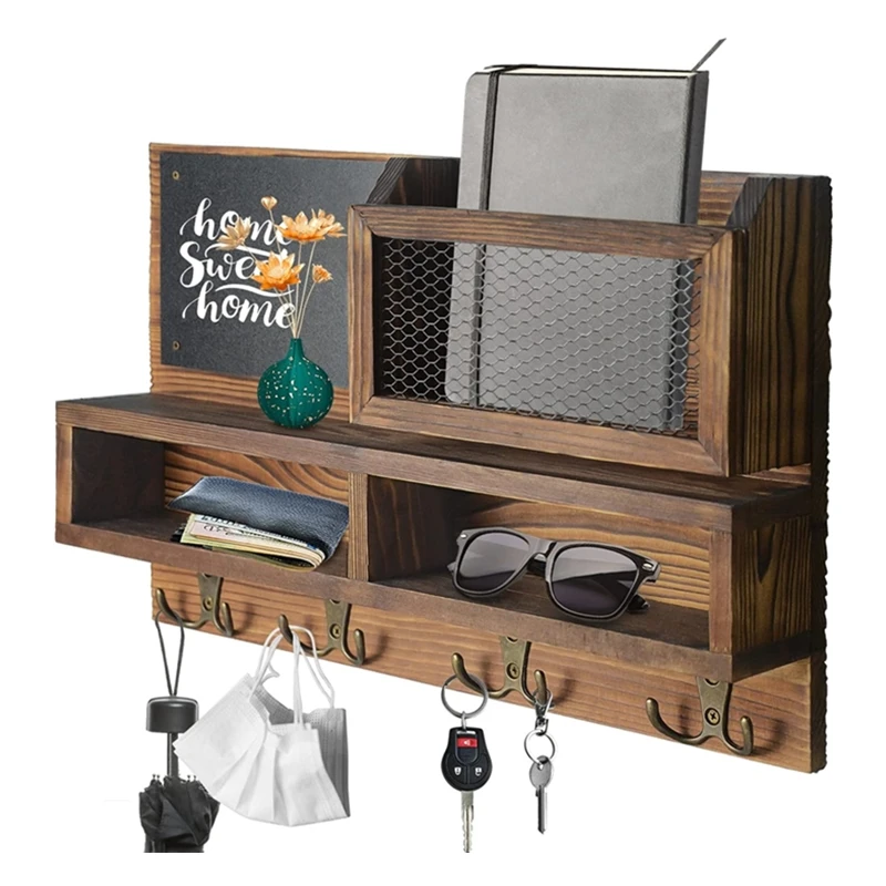 Почтовый Органайзер настенное крепление с крючками для ключей и бумажник держатель солнцезащитных очков собачьего поводка