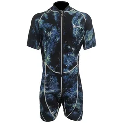 DIVE and SAIL Men Women 2mm Short Sleeve Neoprene Swimsuit Snorkeling Freediving Wet Suit Swimming Surfing Diving Shorty Wetsuit