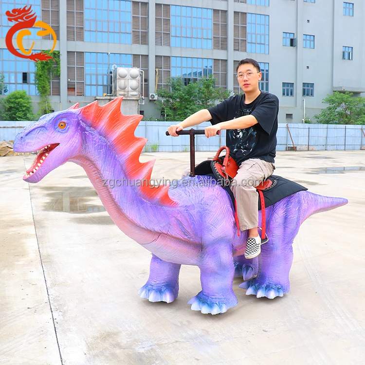 amusement park rides electric animatronic dinosaur dino ride walking coin operated for kids dinosaurios montable