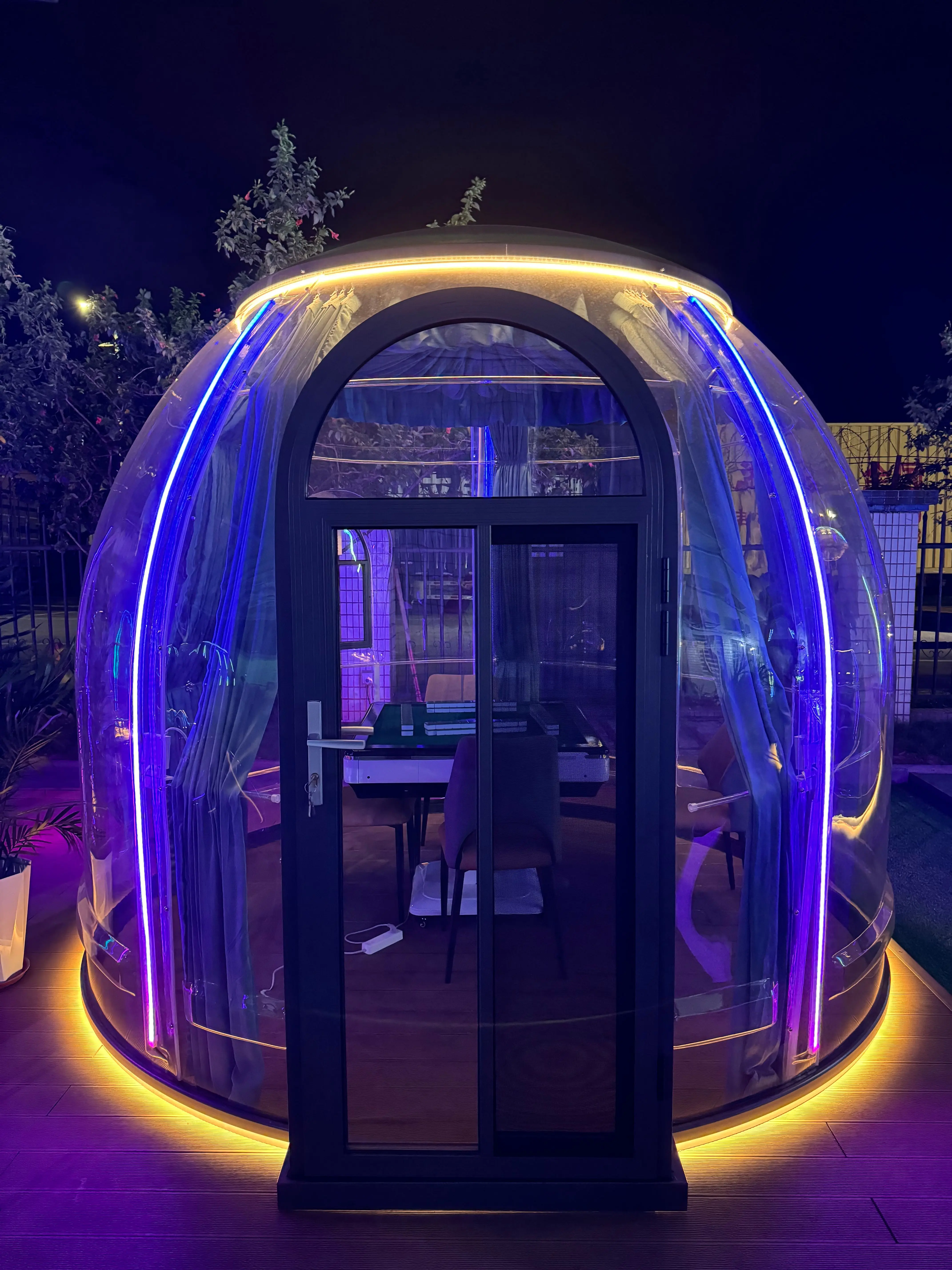 Modern Style Clear Polycarbonate Bubble House Insulated Prefab Picnic Dome Tent for Hotel Party Use Green Container Material