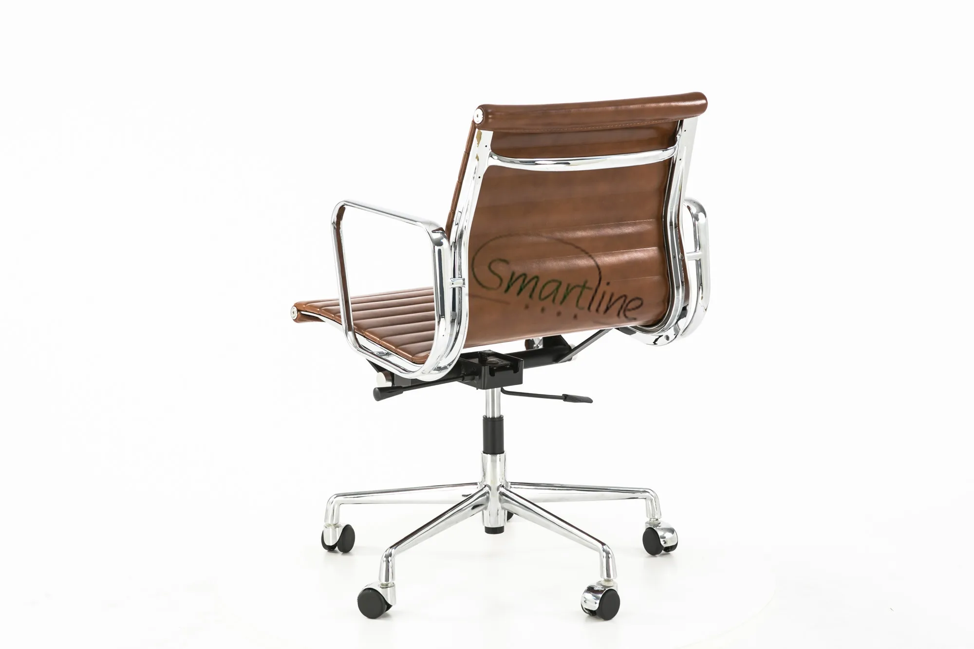 Dark Tan 117 style genuine Leather office chair for home and office