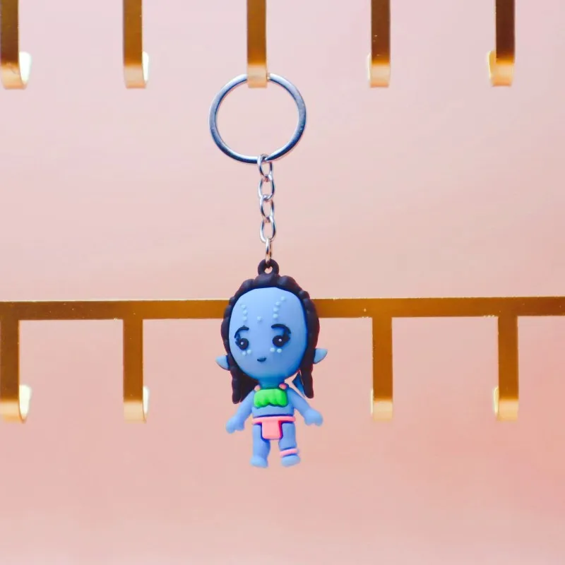 3D Action Figure Creative Cartoon Animation Avatar Keychain Avatar Key Chain Ring Men Hanging Ornaments Gifts