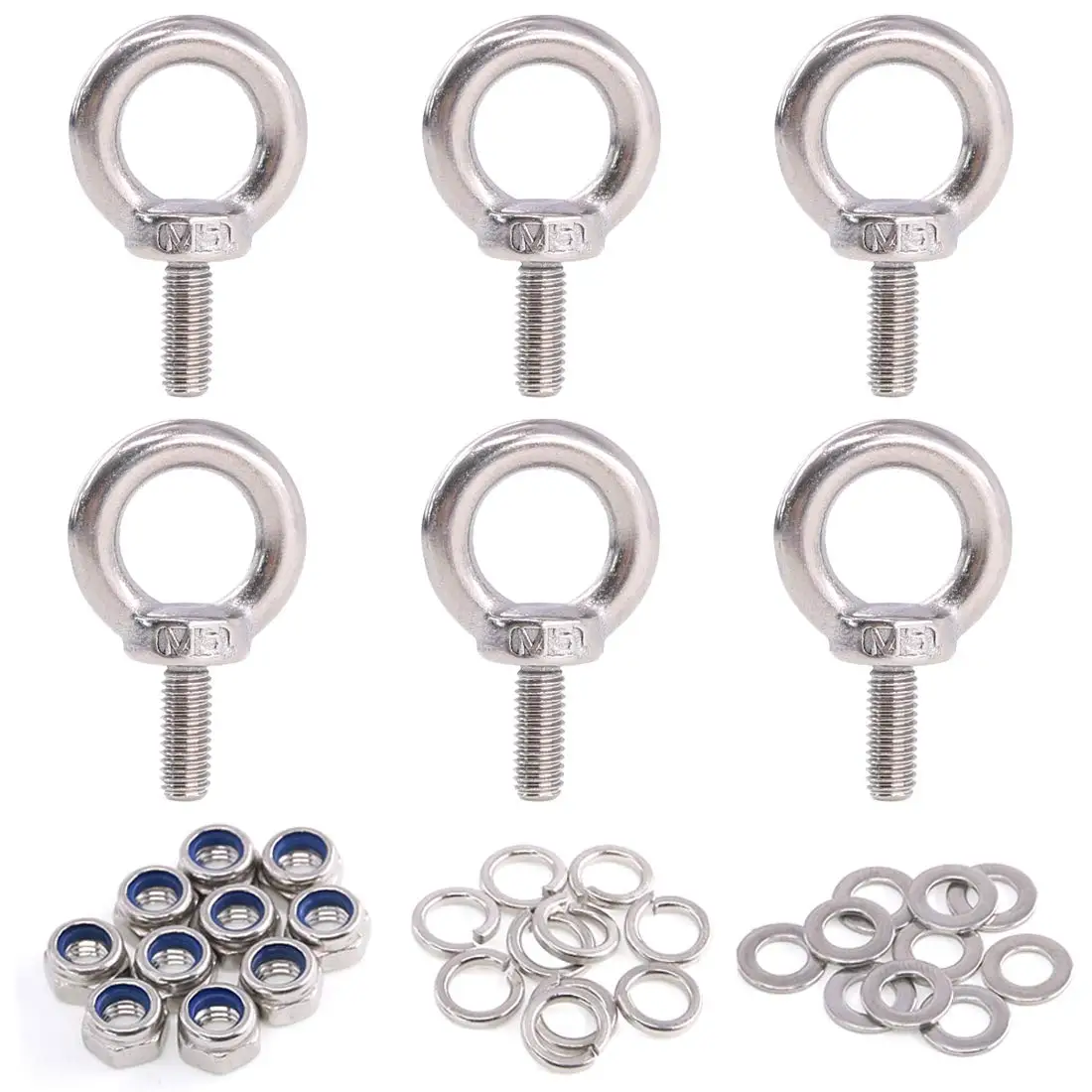 High Strength DIN580 M5 Male Thread Machinery Shoulder Lifting Ring Eye Bolts