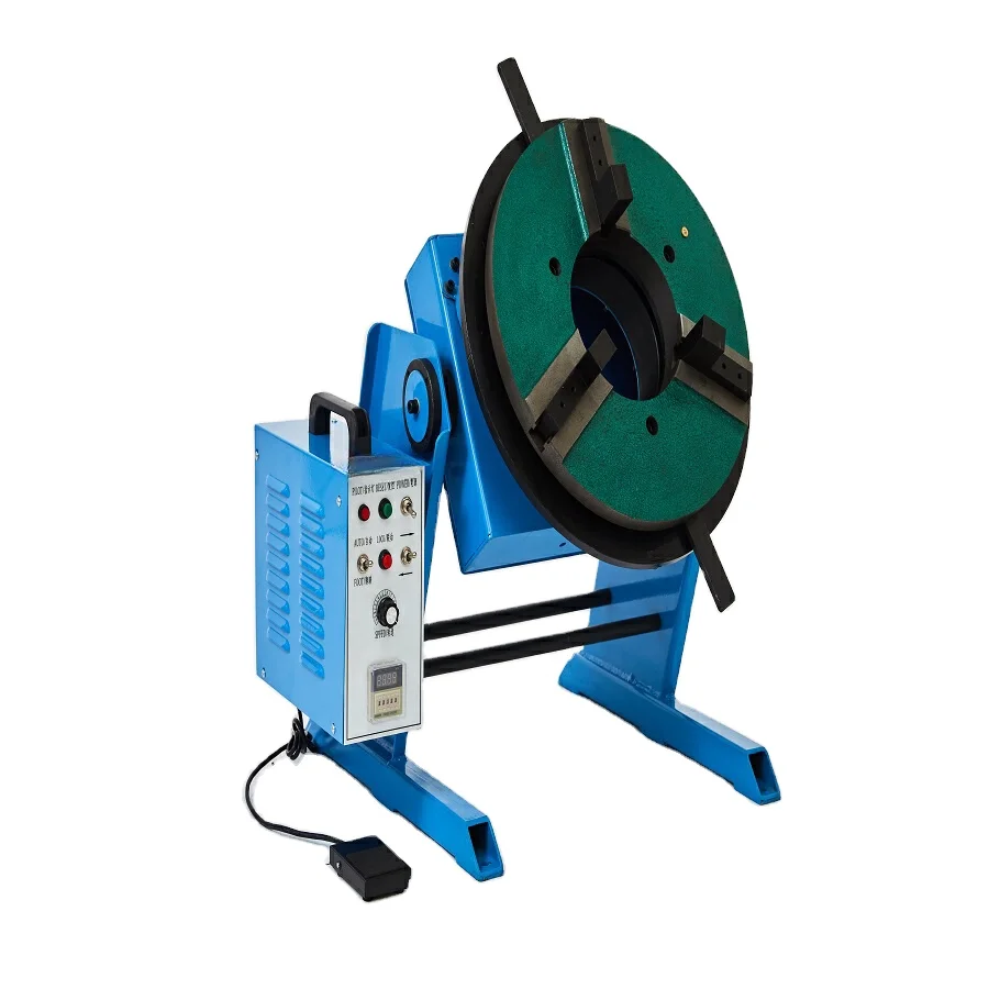 220V60Hz Foot Pedal Capacity 50 kgs Pipe Flange Welding Rotary Table 200 mm Chuck