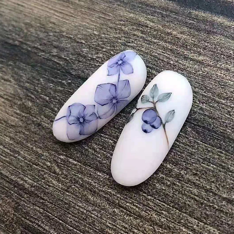 QSHY Custom Logo Private Label Wholesale Nail Art Watercolor Blossom Liquid Painting Blooming Fast Dry Water Based Marble Ink