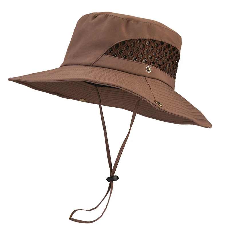 Custom Summer Sun Hat for Men Women UV Protection SPF Wide Brim Bucket Waterproof Boonie Fishing Hiking Safari
