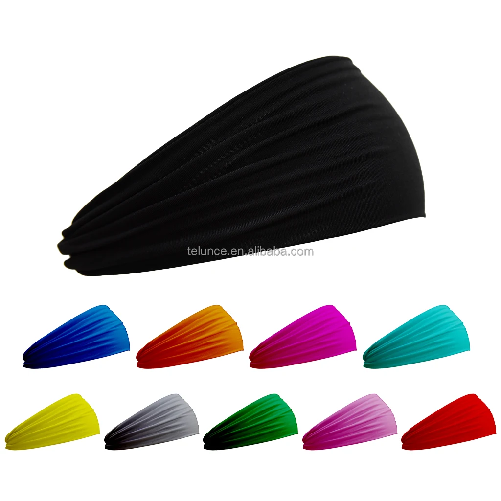 PURE Custom Solid Flag Sports Headbands Wholesale Baseball Football Running Workout Sweatband Hair Headbands Women Men