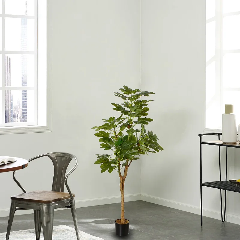 145cm Artificial Plant Ficus Carica Fruit Tree Potted Plant Artificial Tree Indoor