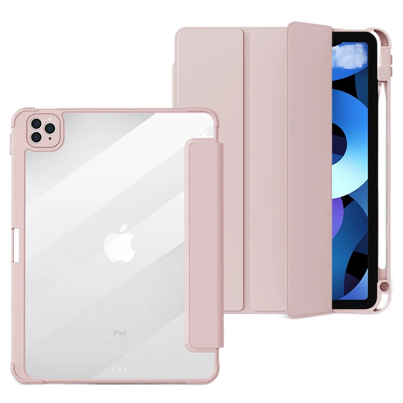 High Quality acrylic Case cover For iPad 8 10.2 Universal Tablet case auto sleep and wake with pencil holder for ipad 10.2 case