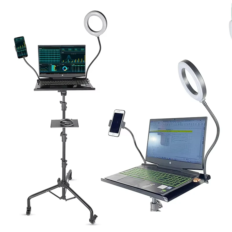 Wholesale 2024 360 Rotate Height Adjustable Cooling Laptop Standing Table Floor with Cooler for Sofa Stand Lazy Bed Desk