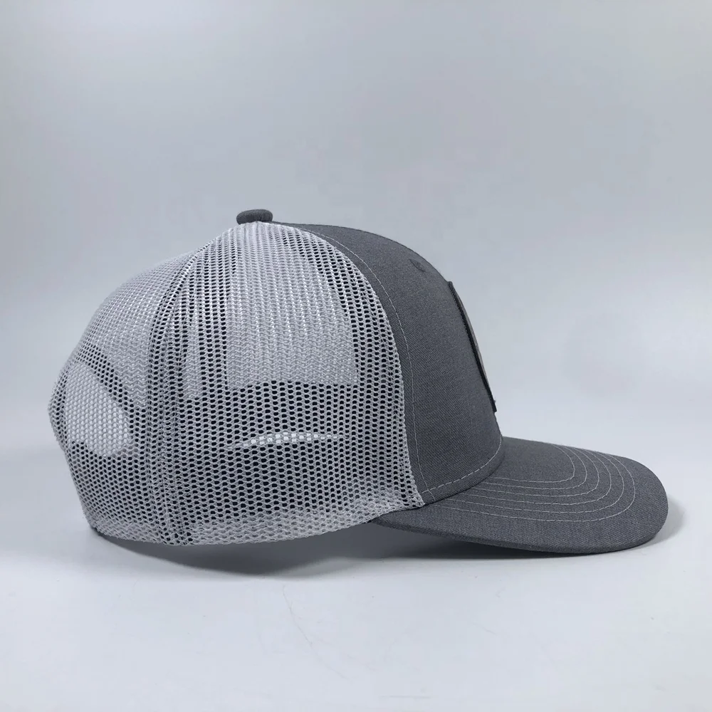 OEM high quality hot sale cotton unisex leather patch Richardson 112 snap back mesh caps customized trucker hats with sweatband