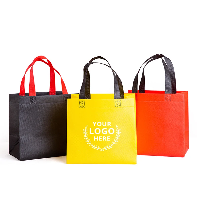 Customize Polypropylene Take Away Carry Tote Reusable Non Woven Grocery Bags