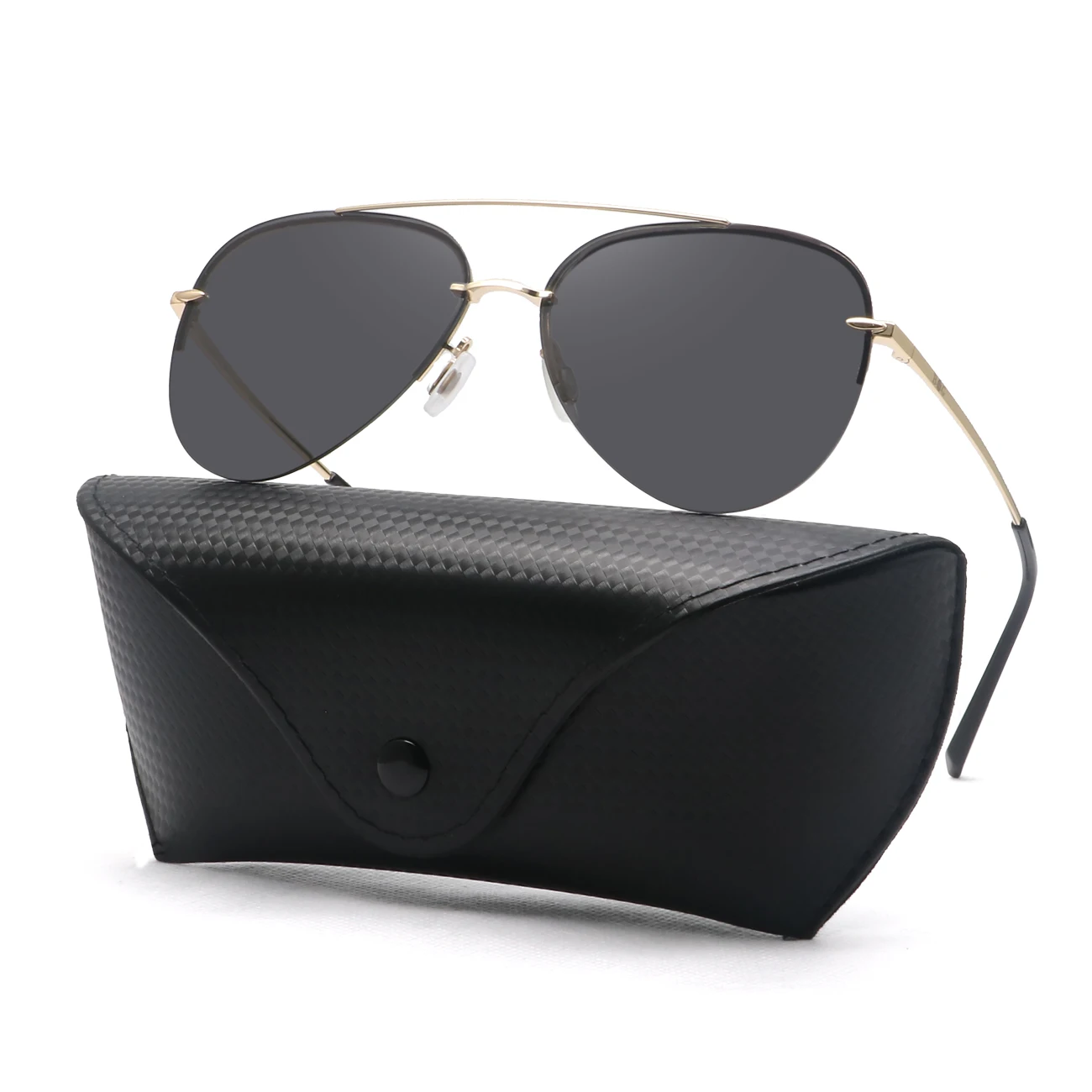 2022 New Arrivals Pilot Sunglasses Men Polarized Metal Frame G15 Driving Double Bridge Custom Logo Sun Glasses for Women UV400