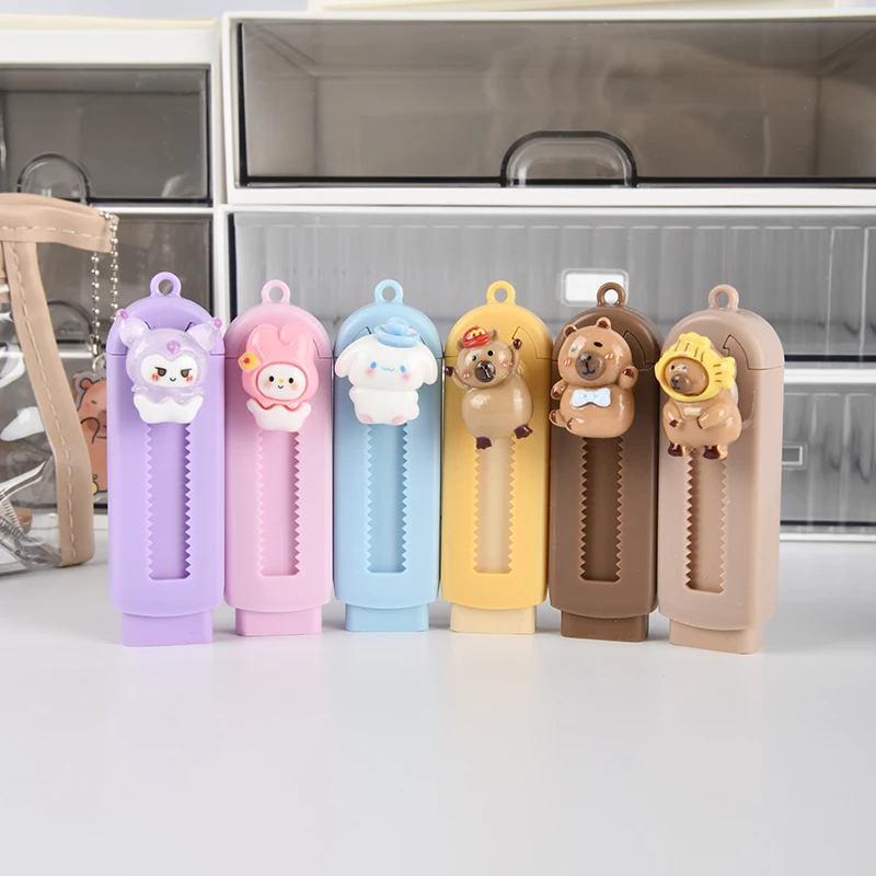 School Supplies Cute Cartoon Student Stationery Kawaii Push-Pull Student Pencil Eraser Less Debris