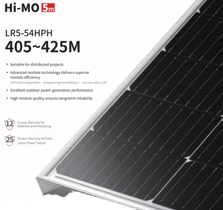 Longi черная рамка солнечная панель 425 Вт himo-5M монофазный Моно Кристаллический Солнечный модуль longi горячая распродажа