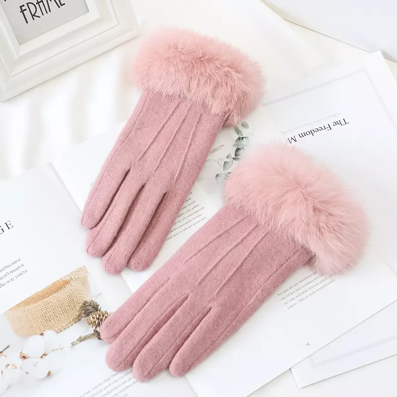 Classic Winter Fashion Wool Women Gloves Cashmere New Style Gloves