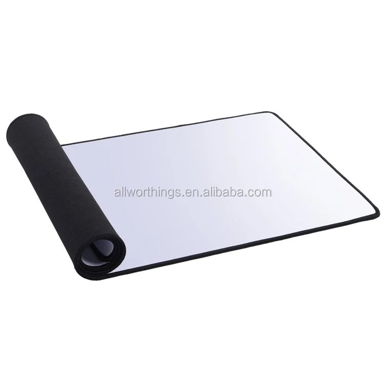 White Gaming Mouse Pad/Mat with Stitched Edges