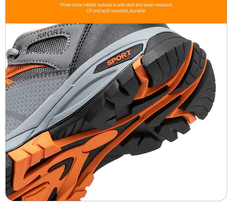 Breathable Odor-Proof Work Shoes Lightweight Construction Site Labor Protection Wear-Resistant Safety Shoes