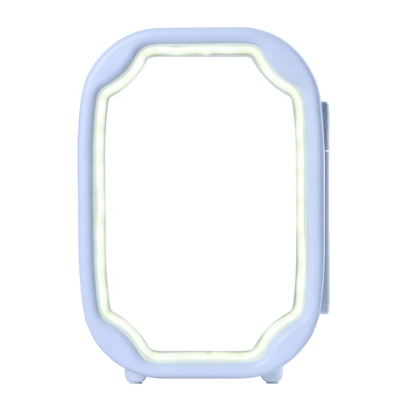 Portable Custom Home Use Mirror LED Light Cosmetic Makeup Skincare  Beauty Mini Fridge