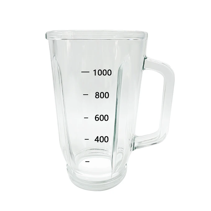 Custom logo Glass Blender Glasses cup mixer jug  jarro redondo vasos de licuadora juicer blender parts replacement blender glass