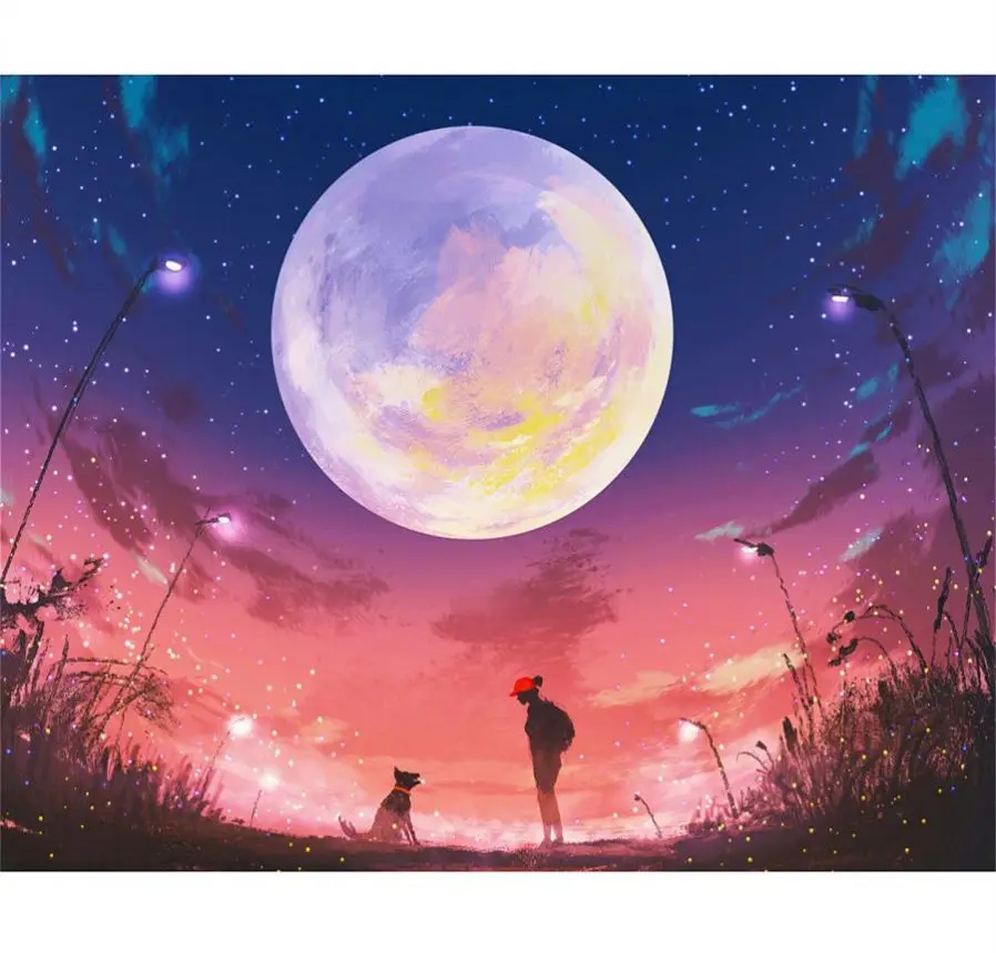 Painting By Number Picture On Canvas Kit For Adults Acrylic Paint DIY Gift Figure Drawing Wall Art Coloring Home Decor