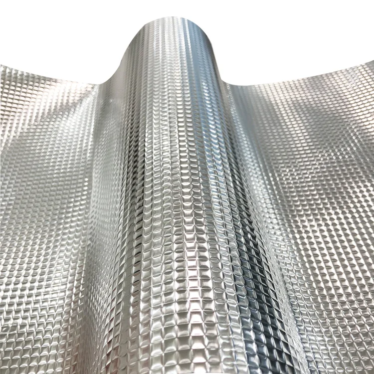excellent thermal insulation material  5*5 embossed aluminum foil AL PET for rubber foam