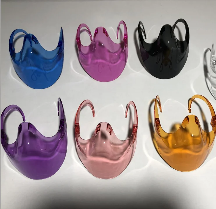  Anti Fog Eco-Friendly Durable Transparent Clear Face Mask Plastic Shield Reusable For Deaf Mute Lip Read