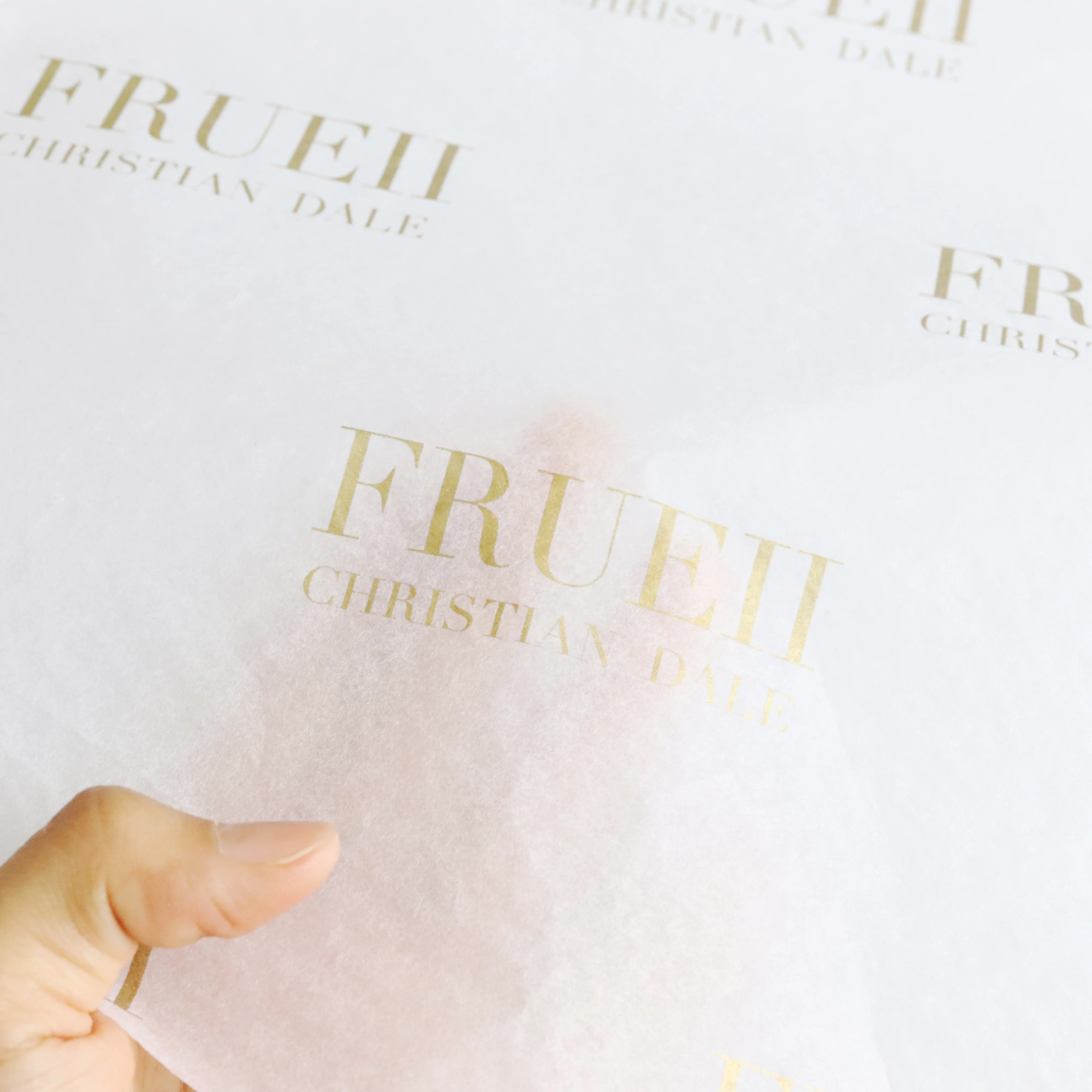 Wholesale Custom Printed Gold Brand Logo  Stylish Silk Paper Clothes White Wrapping Tissue Paper For Packaging
