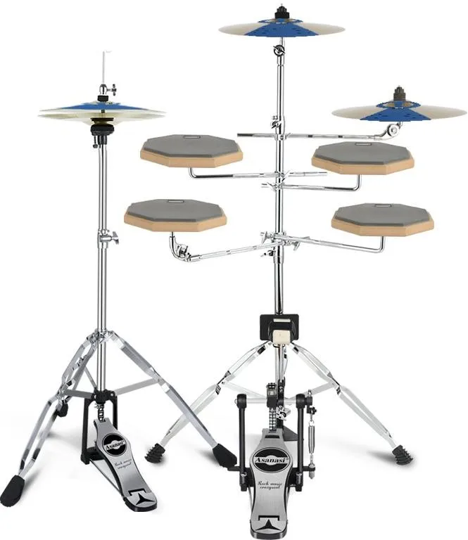 Good quality practice pad set 5-pc with cymbal with drum sticks