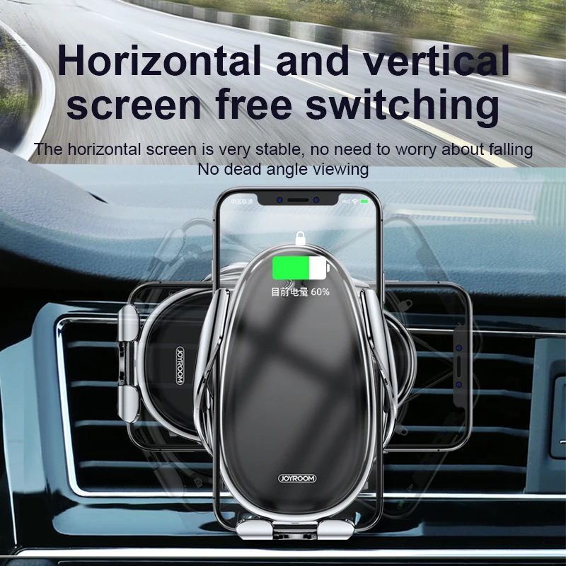 Joyroom air outlet индукционный Автомобильный кронштейн QI 15 Вт Быстрая зарядка беспроводной мобильный телефон держатель с зарядным