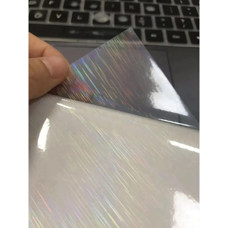 Transparent Holographic Lamination Overlay Film BOPP Material With Texture Photo Laminating Pouch A4 Size With Many Patterns