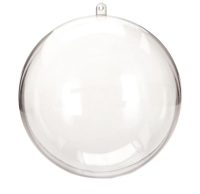 Transparent Plastic Christmas Ball Universal Gift Decorations Packing Baubles Sphere For Factory sale