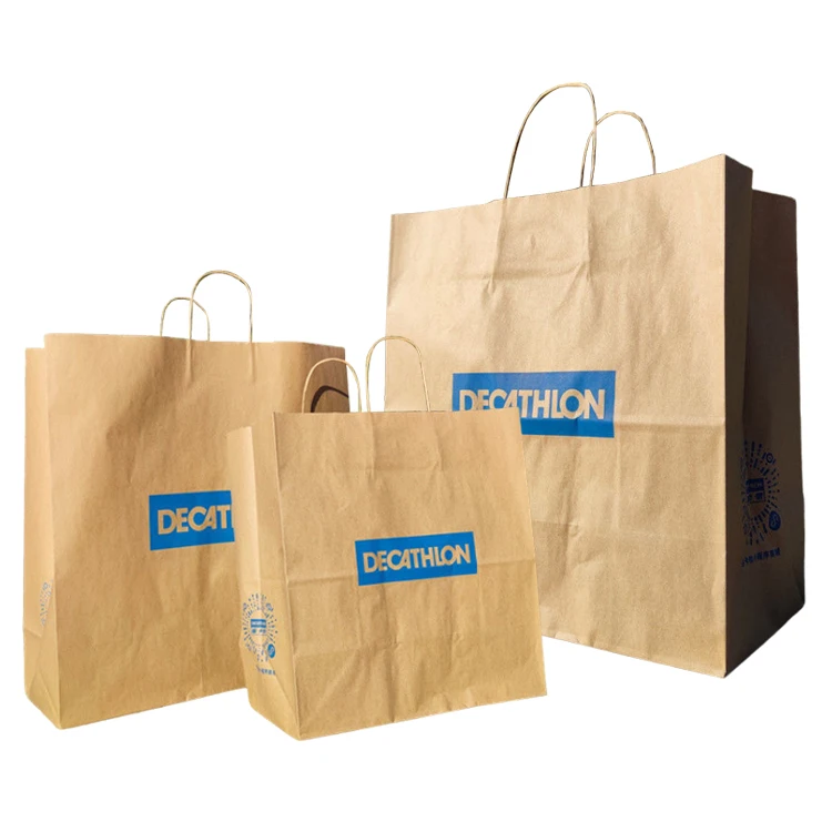 Индивидуальный печатный логотип, экологически чистые бумажные пакеты, оптовая продажа, крафт-бумажный пакет, высококачественные бумажные пакеты с вашим собственным логотипом